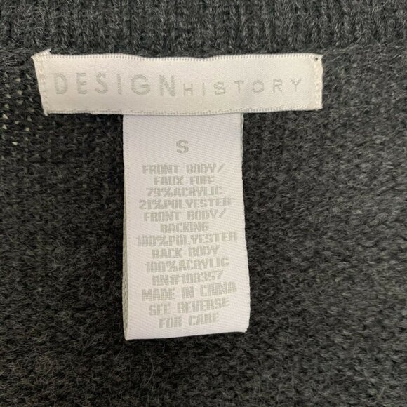 Gray Shaggy Women’s Small Chic Faux Fur Open Front Vest Small - Picture 4 of 5